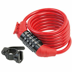 Dial Lock - 【メーカー純正品】【正規代理店品】GIZA(GP) WL-654 コンビネーションロック 8x1800mm RED 【自転車用品】