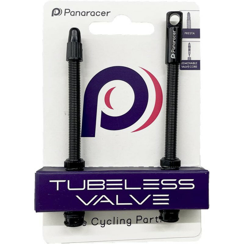 【メーカー純正品】【正規代理店品】Panaracer(パナレーサー) チューブレスバルブ 80mm 黒 2本 +キャップ