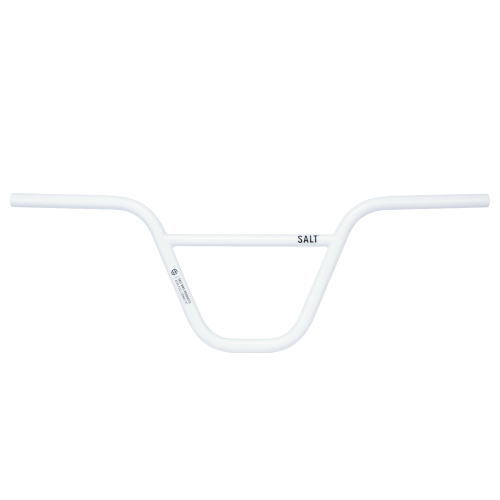スペック■サイズ(高さ)：9.5インチ■カラー：ホワイト■素材：クロモリ■チュービング：22.2mm、19mm クロスチューブ■幅：29.5インチ■クランプ径：22.2mm■バックスイープ：12°■アップスイープ：2°■参考重量：903g （サイズ9インチ）特長2PCフルクロモリハンドルバー。大きくベンドの入ったモダンな形状。在庫状況■通常2〜5日ほどで発送（土日祝除）詳しくはこちら※在庫状況は当店、メーカー在庫を含みます。また、リアルタイムでの更新ではございませんのでご了承ください。☆カテゴリー：【自転車】【パーツ＆アクセサリー】【おすすめ】【自転車用】【【メーカー純正品】【正規代理店品】SALT】【カスタム】【パーツ】【自転車部品】【ポイントキャンペーンたくさんあります！】https://item.rakuten.co.jp/trycycle/c/0000004293/