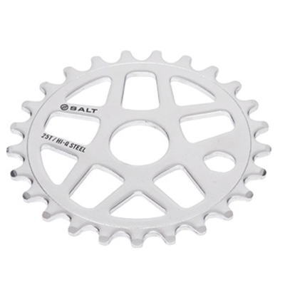スペック■サイズ：25T■カラー：シルバー■素材：6061 T-6 アロイ（5mm厚）■強固なマルチスポークデザイン■19mm＆22mmスピンドルアダプター付属特長リプレース・カスタム用スプロケットスプロケットボルト部分を補強して耐久性を向上。SALT ゲートウェイスプロケット。在庫状況■通常2〜5日ほどで発送（土日祝除）詳しくはこちら※在庫状況は当店、メーカー在庫を含みます。また、リアルタイムでの更新ではございませんのでご了承ください。☆カテゴリー：【自転車】【パーツ＆アクセサリー】【おすすめ】【自転車用】【【メーカー純正品】【正規代理店品】SALT】【カスタム】【パーツ】【自転車部品】【ポイントキャンペーンたくさんあります！】https://item.rakuten.co.jp/trycycle/c/0000004293/