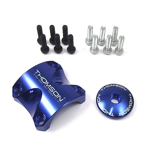 【メーカー純正品】【正規代理店品】THOMSON(トムソン) ステム X4 Dress Up Kit Top Cap & Clamp Blue 【自転車用品】