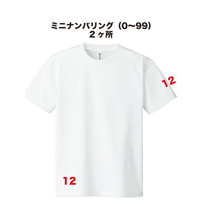 ミニナンバリングシルク印刷2ヶ所　0〜99プロの工場だから安心。