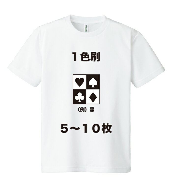 オーダーメイドTシャツ　オリジナルTシャツ作成　チームTシャツ●プリント1枚単価前1色＜または＞後1色作成枚数5〜10枚【版代込み・デザイン無料】トムスボディを使用。安心のプロ工場。別途ウェアの注文が必要です