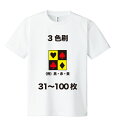 オーダーメイド プリントTシャツ チームTシャツ●プリント単価前3色<または>後3色作成枚数31〜100枚【版代込み・デザイン無料】トムスの無地ボディを使用。安心のプロ工場。別途ウェアの注文が必要です。(4)