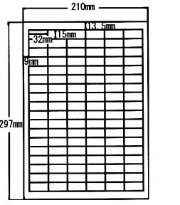 LA4108 OAラベル 商品ラベル （15×32mm 108面付け A4判） 1梱（レーザー、インクジェットプリンタ用。上質紙ラベル）