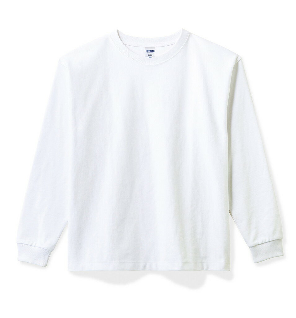 10.2オンス スーパー ヘビーウェイト ロングスリーブ Tシャツ M L XL ライフマックス LIFE MAX MS1608 長袖 メンズ 厚手 極厚 秋冬 メンズ 秋服 冬服 高コスパ 長持ち トレンド 袖リブ 耐久性 オフィス ホワイト ブラック サンド ベージュ グレージュ アースカラー