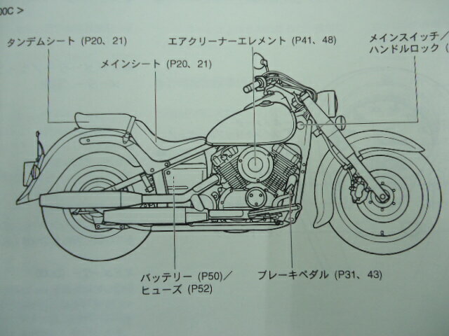 ドラッグスター400 取扱説明書 ヤマハ 正規 バイク 整備書 XVS400 XVS400C 5KP BC-VH01J dN 車検 整備情報 【中古】 2