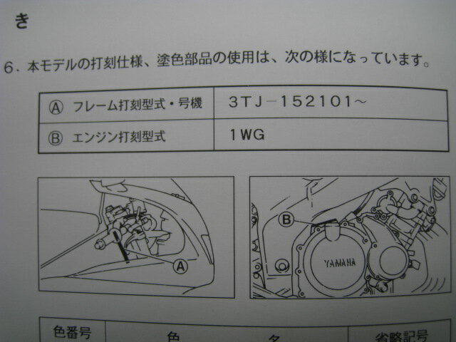 FZR400RR-SP パーツリスト 1版 ヤマハ 正規 バイク 整備書 3TJ6 3TJ-152101～ XW 車検 パーツカタログ 整備書 【中古】 3