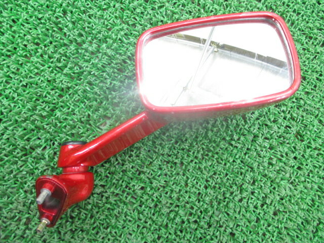 カワサキ純正バイク部品ZZ-R400ミラー純正右赤ZX400N割れ欠け無しお安く車検Genuine【中古】