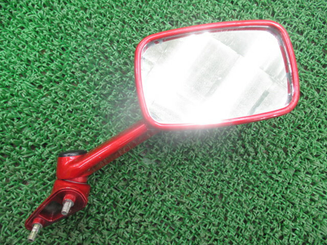 カワサキ純正バイク部品ZZ-R400ミラー純正右赤割れ欠け無しお安くZX400N車検Genuine【中古】