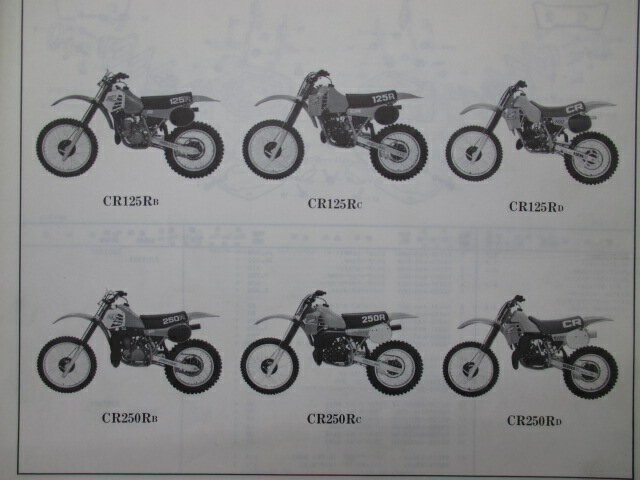 CR125R CR250R パーツリスト 4版 ホンダ 正規 バイク 整備書 JE01 ME03 JE01E ME03E CR125RB CR125RC 車検 パーツカタログ 整備書 【中古】 2