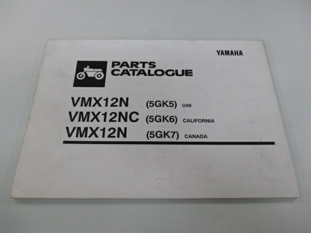 V-MAX パーツリスト 英語版 ヤマハ 正規 バイク 整備書 VMX12N 5GK5 VMX12NC 5GK 車検 パーツカタログ 整備書 【中古】