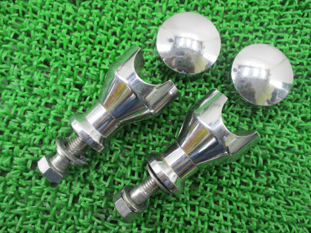 ハーレーFLST1450ハンドルポスト左右社外バイク部品ショートライザー63mmコンディション良好曲がり無しソフテイル【中古】 49