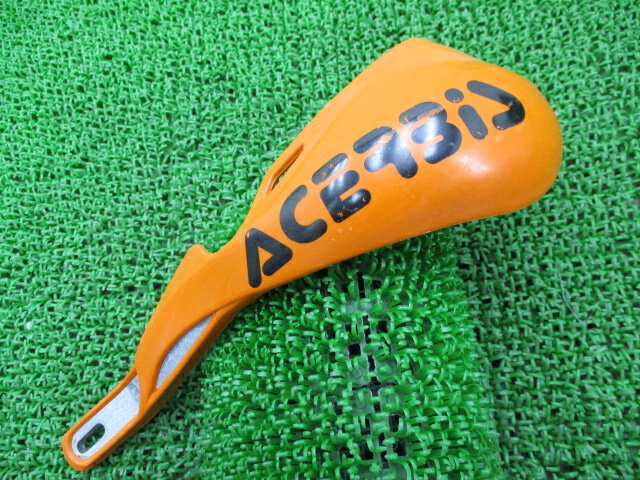 アチェルビス製セロー250ナックルガード左橙社外バイク部品DG17Jラリーブッシュ割れ欠け無しハンドガード【中古】