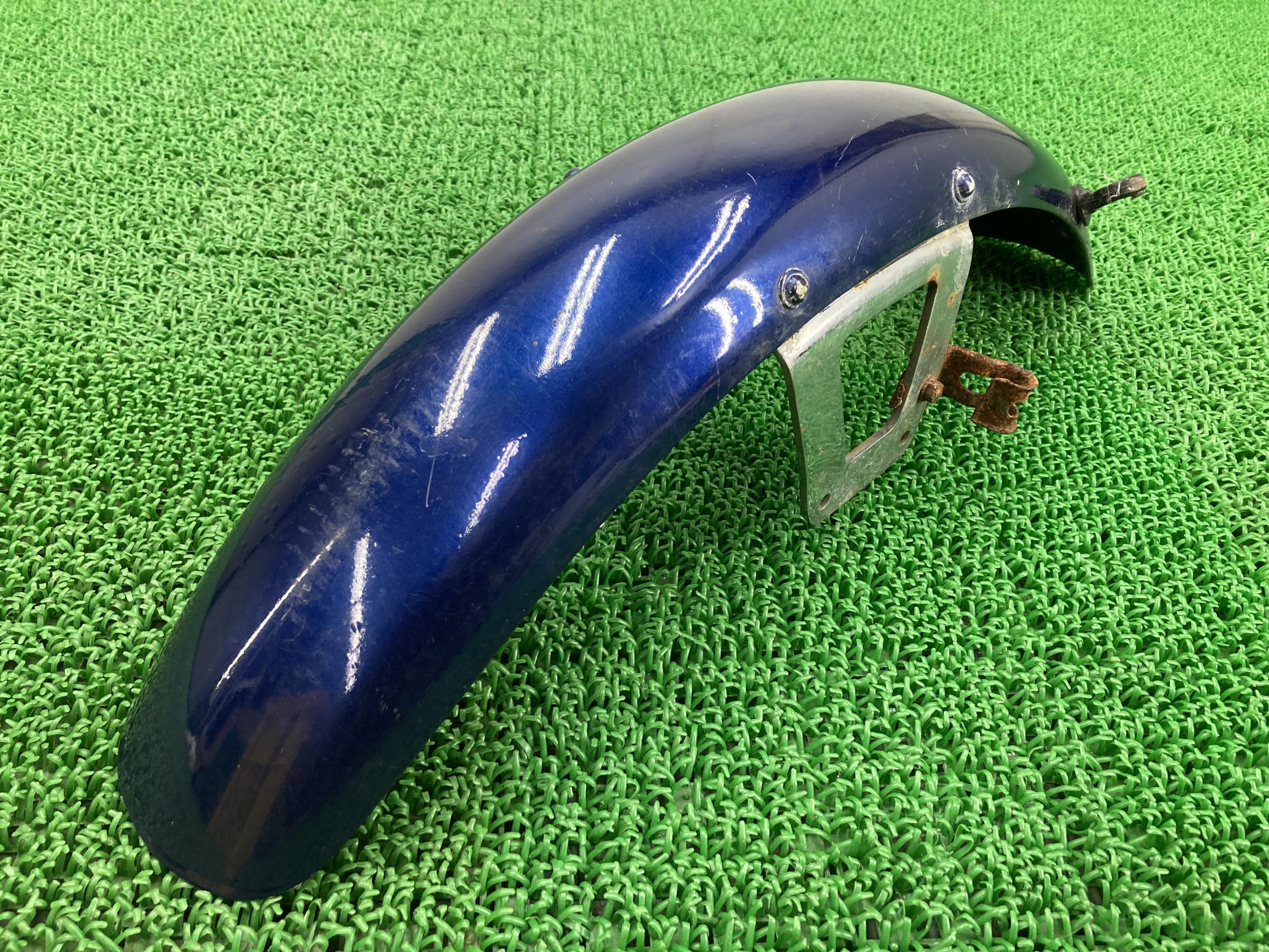 GB250クラブマンフロントフェンダー青Mホンダ純正バイク部品MC10割れ欠け無しコケキズなし修復素材にノーマル戻しにそのまま使える車検Genuine【中古】