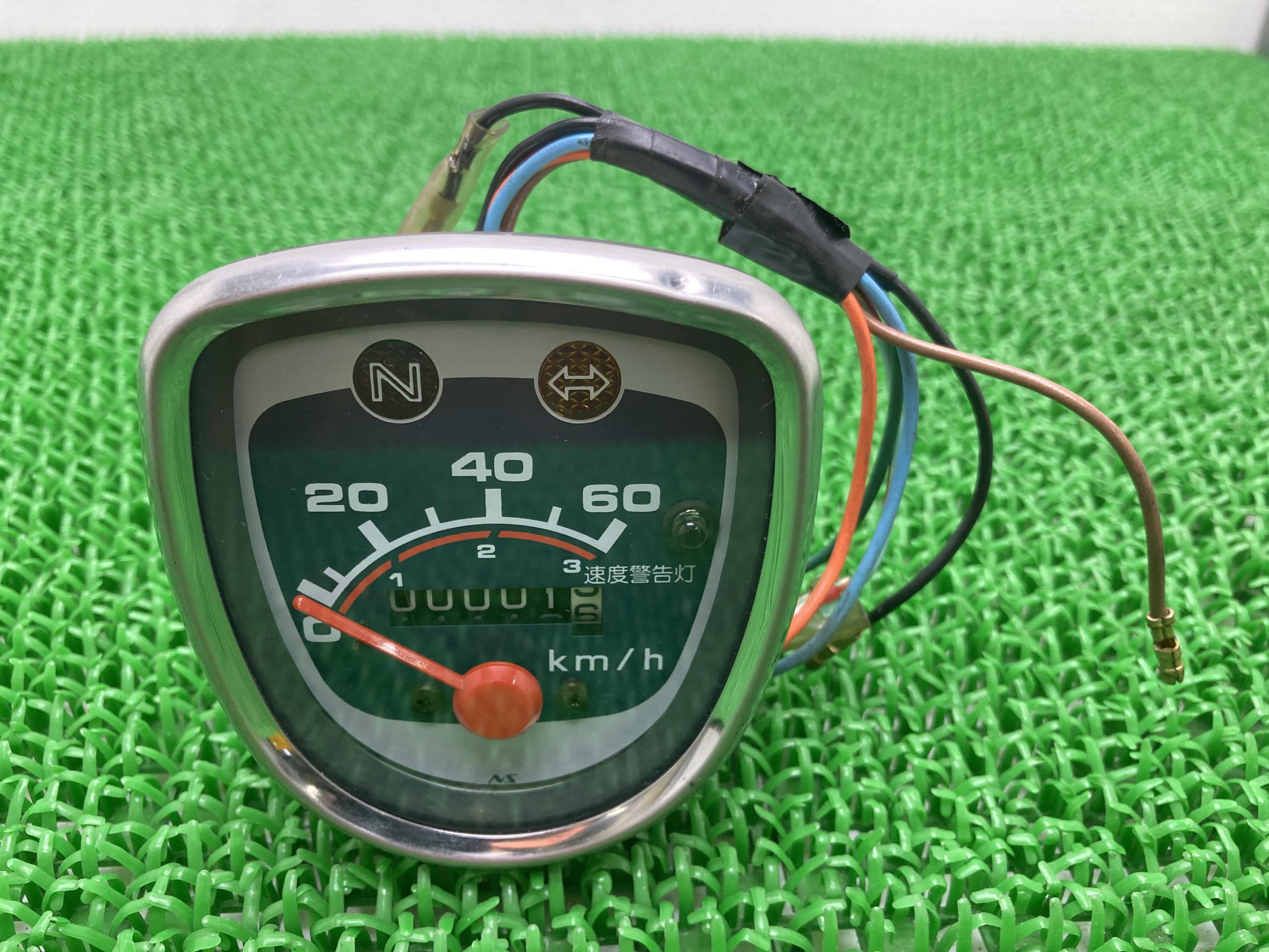 スーパーカブ50スピードメーターホンダ純正バイク部品美品C503速1.6km割れ欠け無し修復素材に車検Genuine【中古】