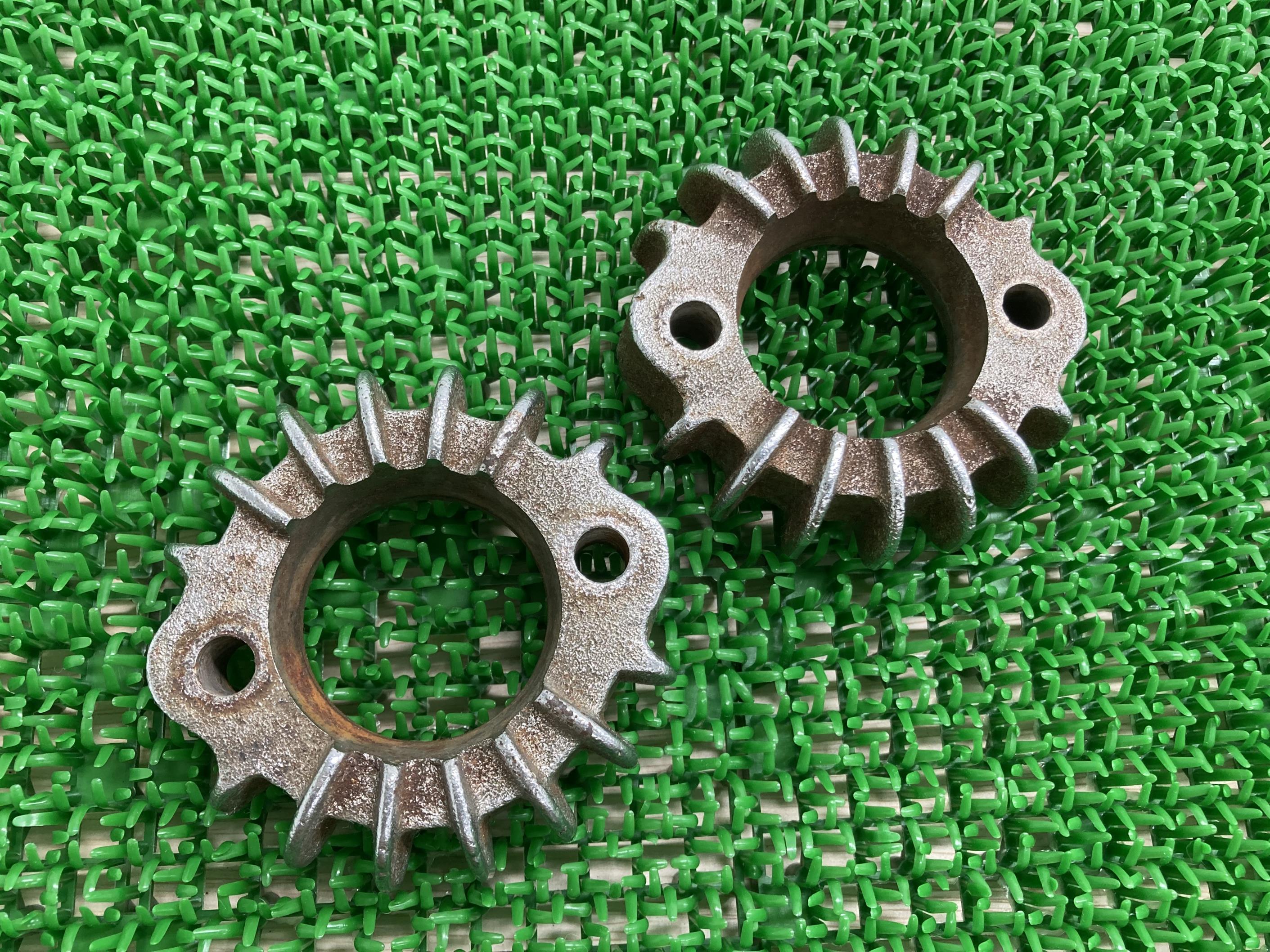 K2マフラーフランジメグロ純正バイク部品K2F激レア割れ欠けなしエキパイフランジ車検Genuine【中古】 25