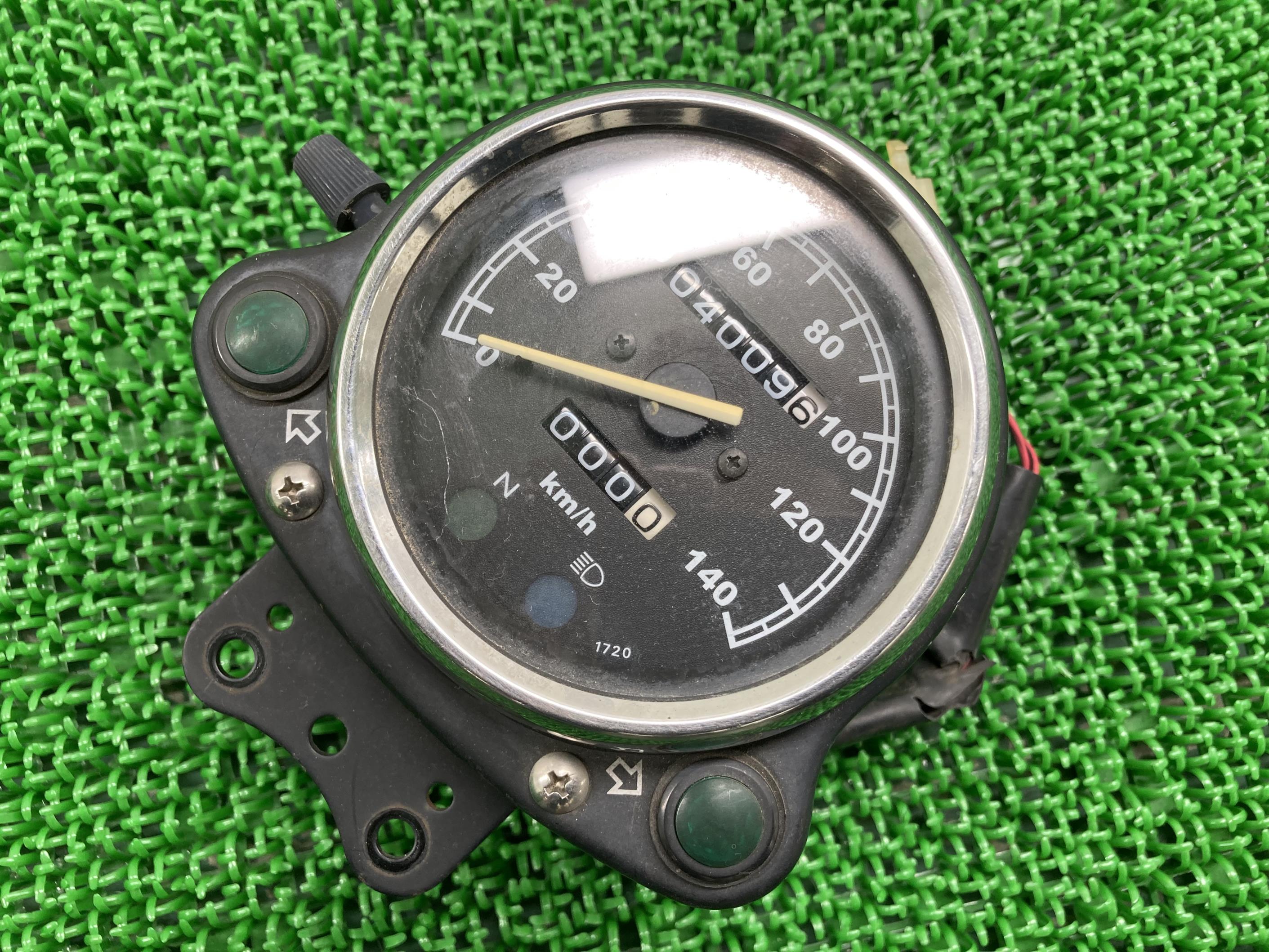 250TR スピードメーター カワサキ 純正 バイク 部品 BJ250F 修復素材に 割れ欠け無し 品薄 希少品 車検 Genuine 【中古】 72