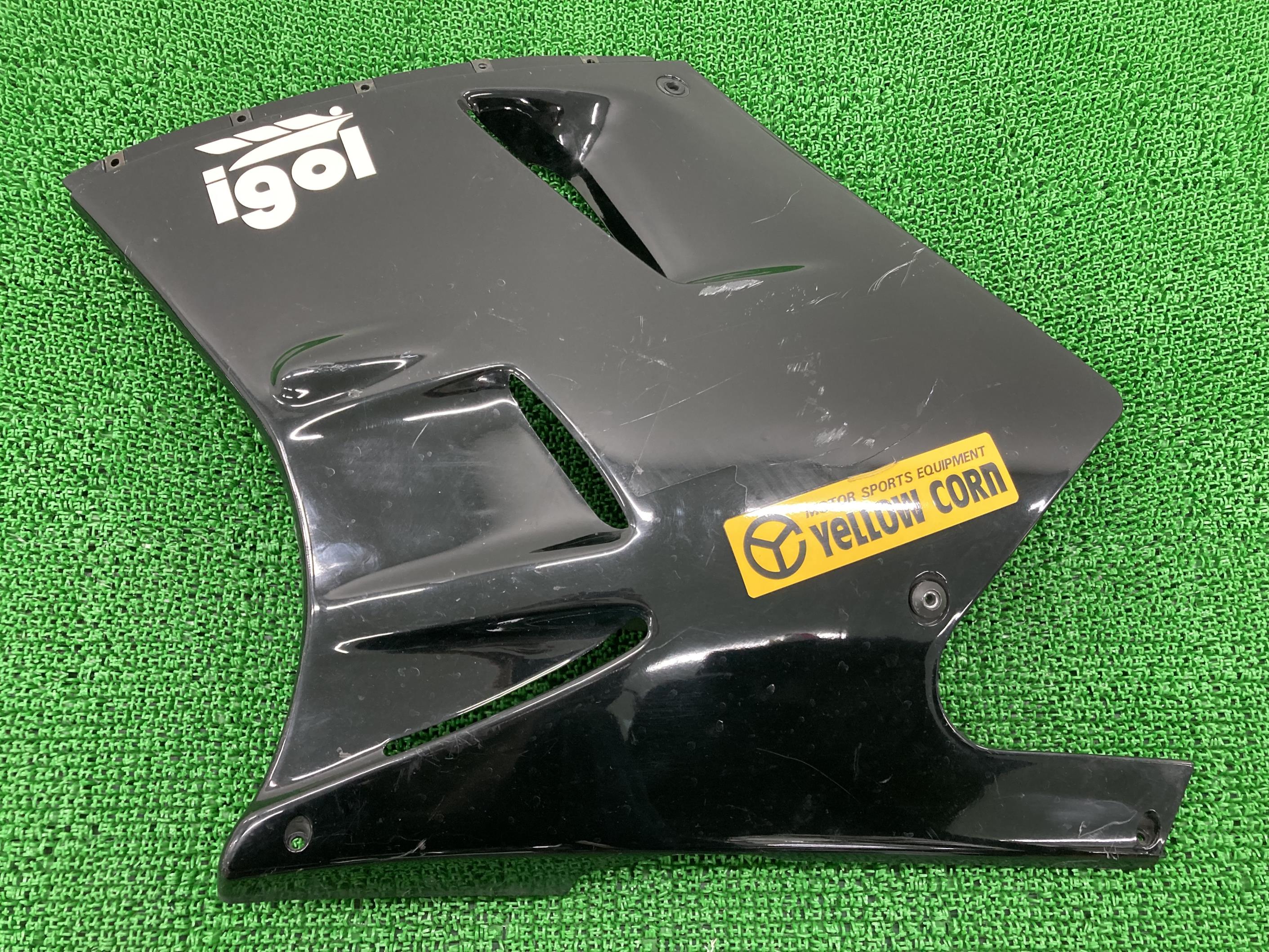 ZZ-R1100サイドカウル左黒カワサキ純正バイク部品ZX1100D修復素材やペイント素材に品薄希少品車検Genuine【中古】