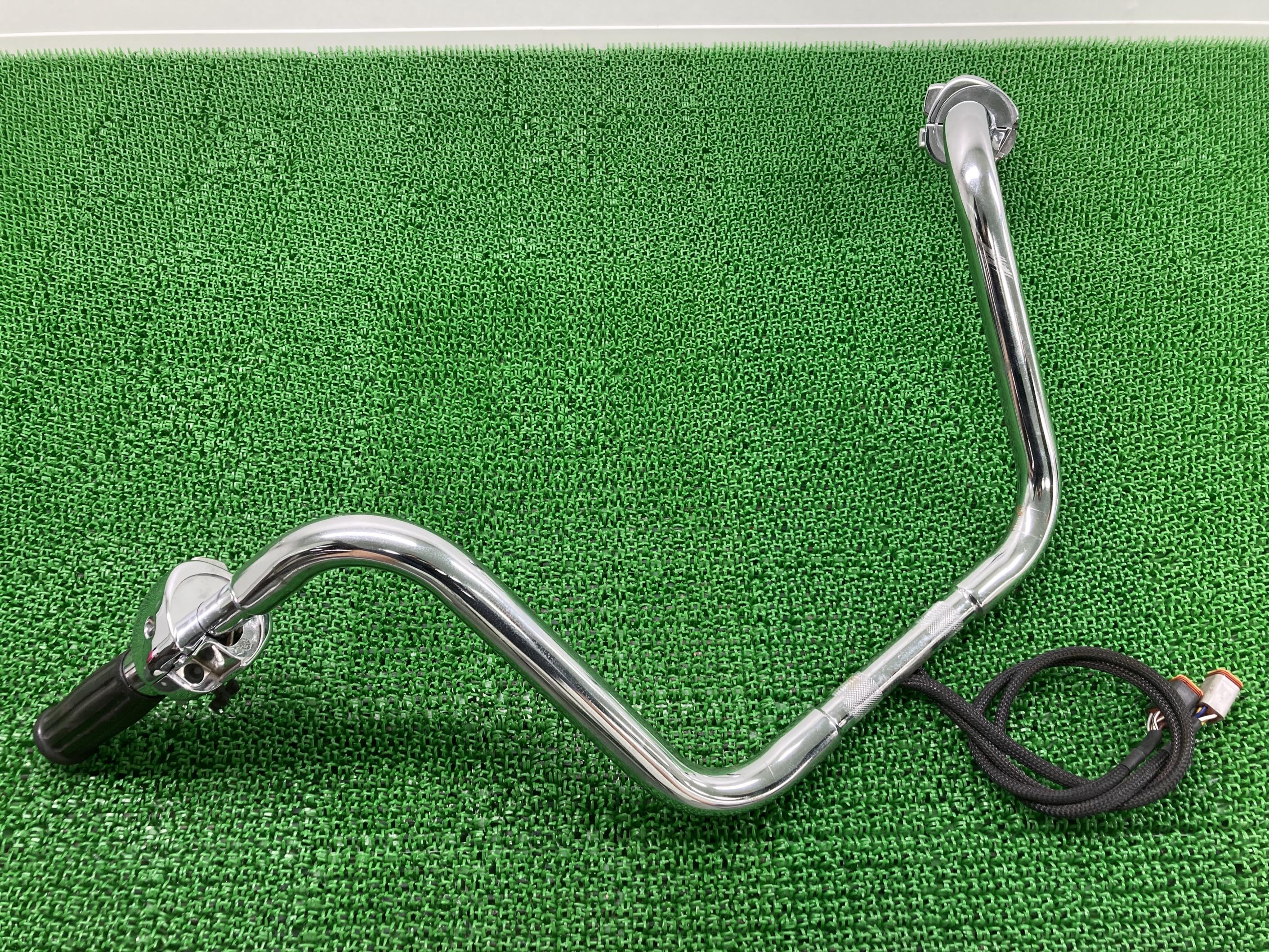 FLSTC1340ハンドルハーレー純正バイク部品12インチファットバー950mm配線中通しクロームスイッチ品薄車検Genuine【中古】 50