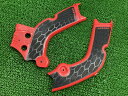 アチェルビス製CRF250Rフレームプロテクター左右赤/黒社外バイク部品ME12CRF250RXX-GRIPサイドカバー割れ欠け無し品薄【中古】