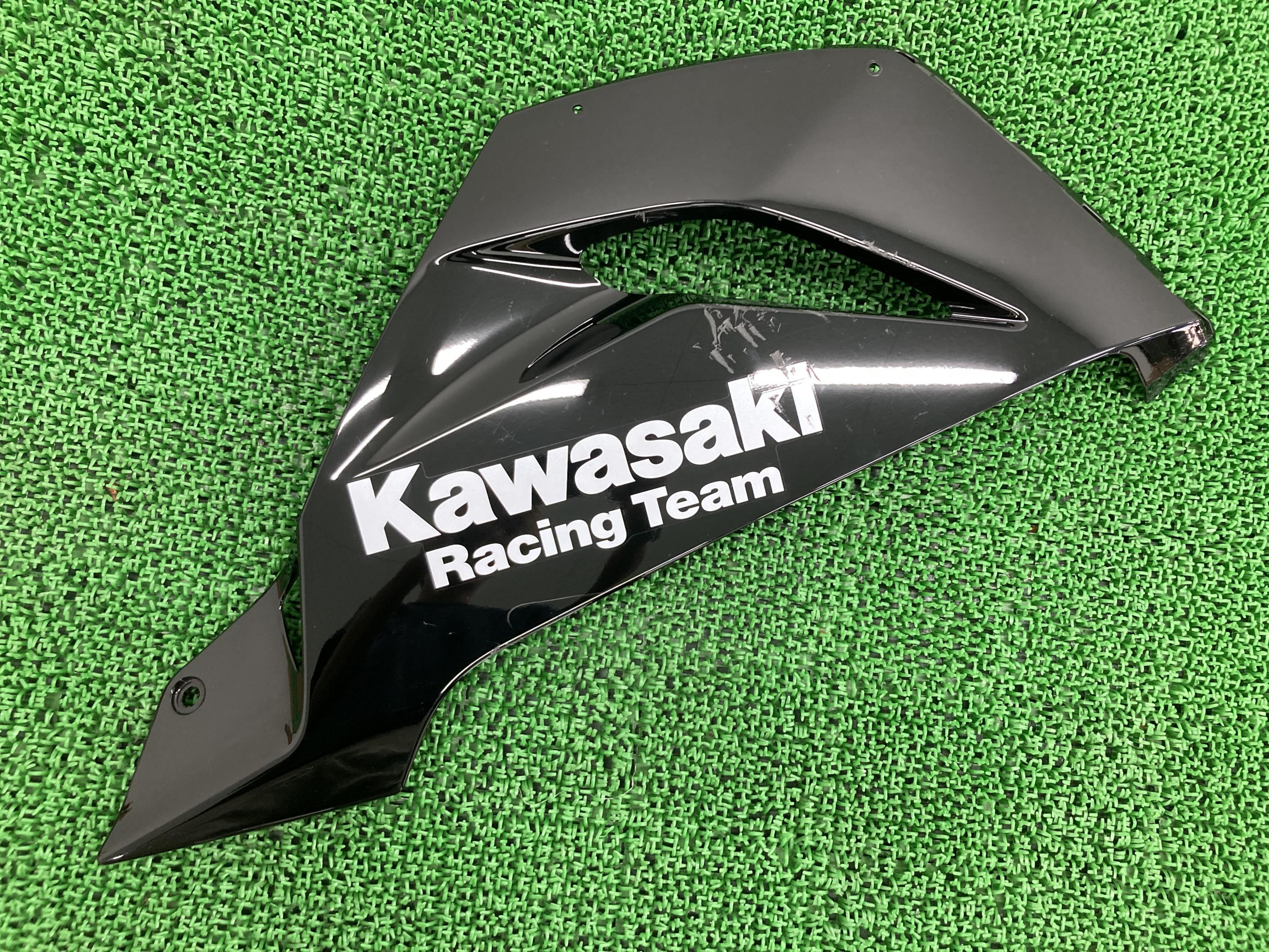 ZX-6R アンダーカウル 右 黒 カワサキ 純正 バイク 部品 ZX636E ペイント素材に 割れ欠け無し 車検 Genuine 【中古】