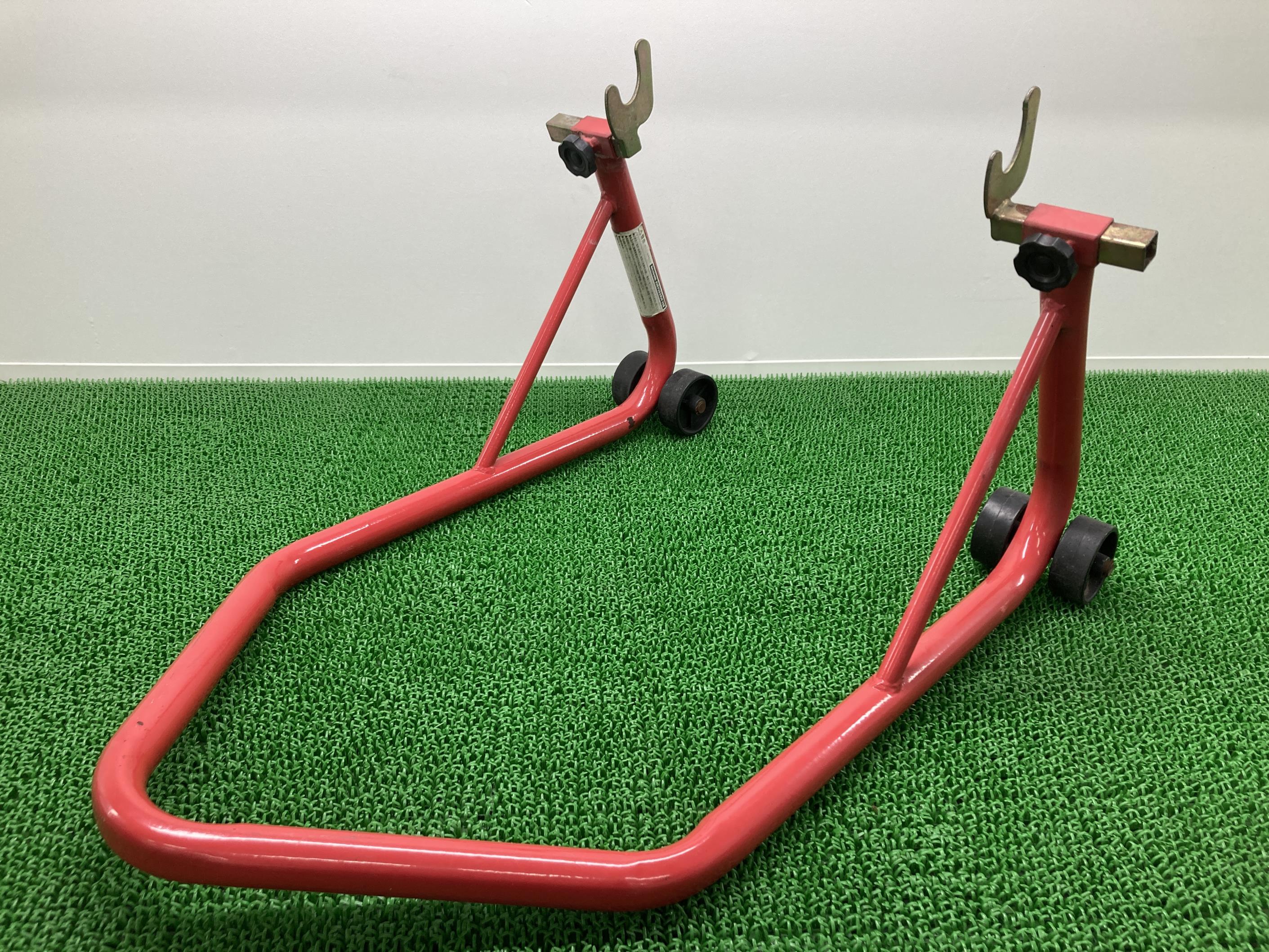 ストレート製メンテナンススタンド赤社外バイク部品STRAIGHTレーシングスタンドスイングアーム幅265mm-..
