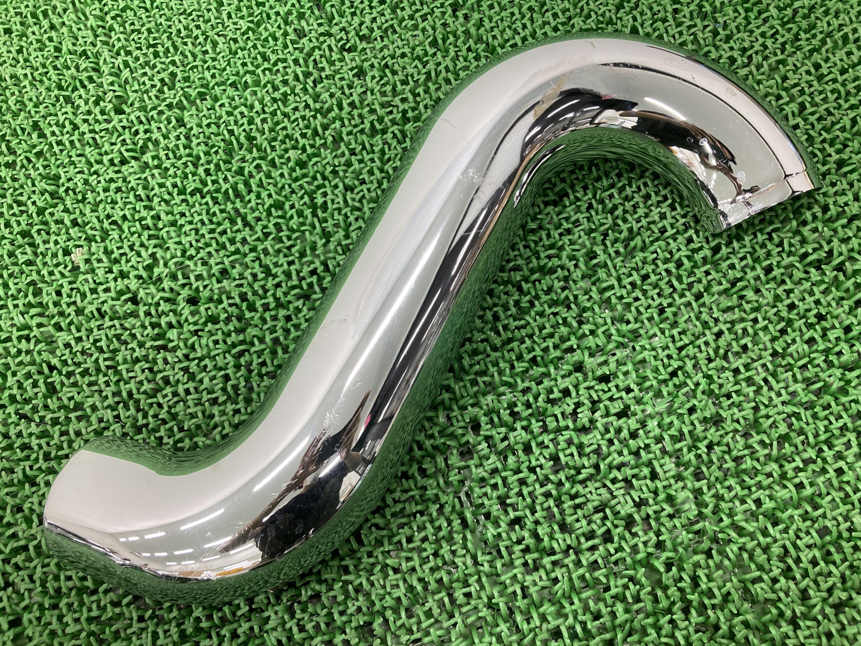 ツーリングマフラーヒートガードハーレー純正バイク部品09-16年リアエキゾーストパイプヒートシールド曲がり無し品薄希少品車検Genuine【中古】 24