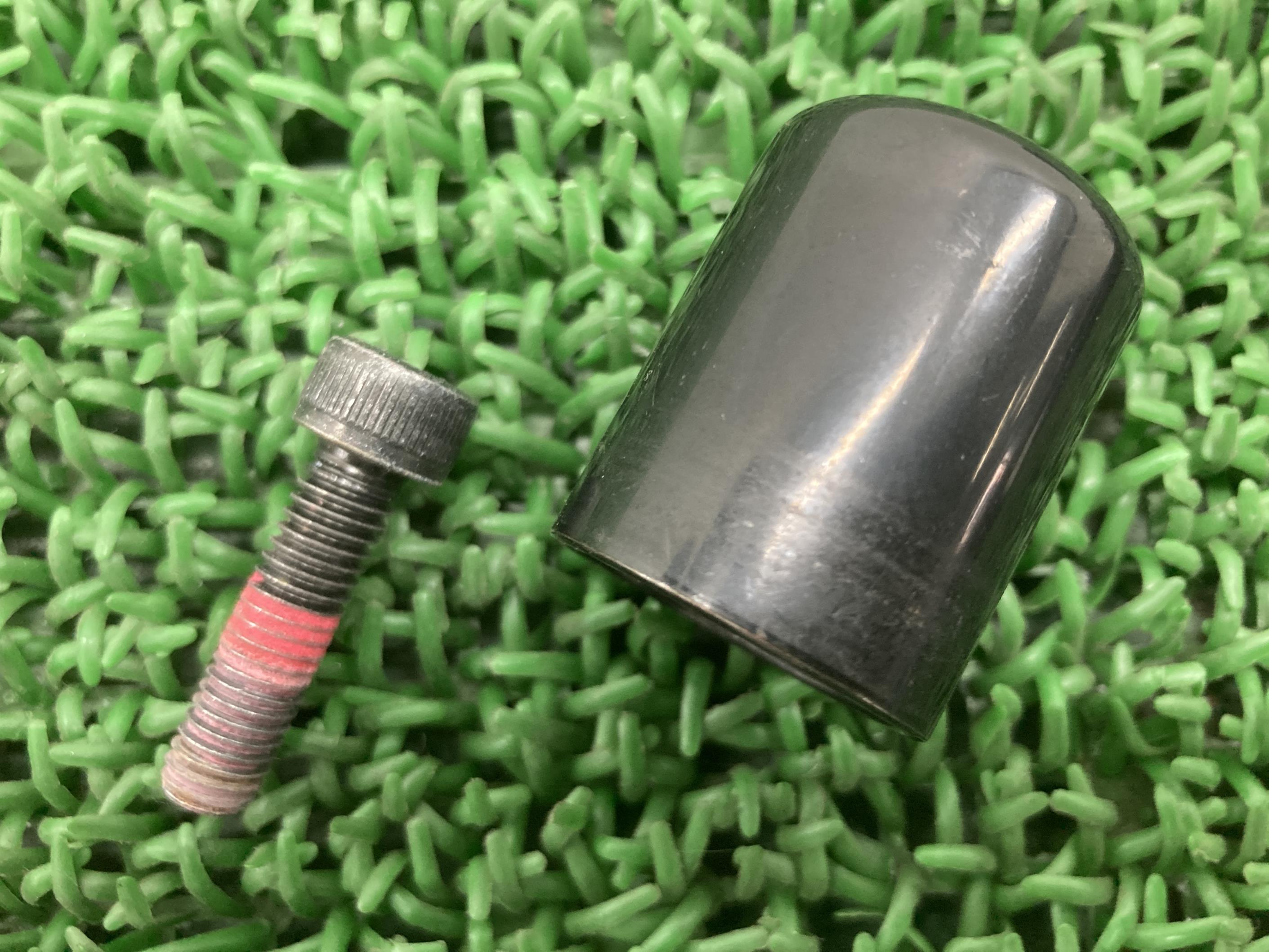 NINJA400ハンドルバーエンド片側カワサキ純正バイク部品EX400Gニンジャ400グリップエンドハンドルウエイト曲がり無し品薄車検Genuine【中古】 6...