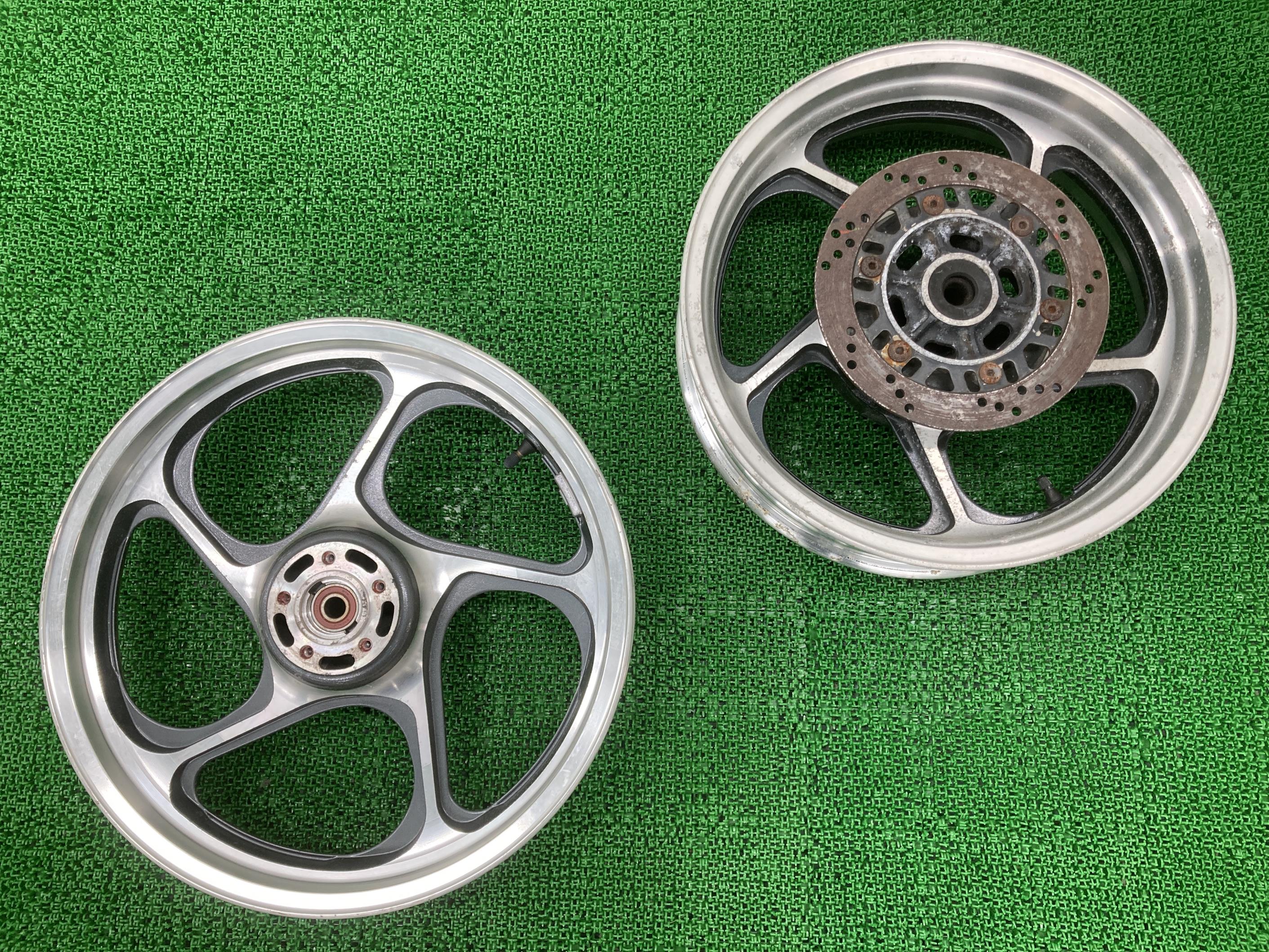 ゼファー1100 ホイール 前後 カワサキ 純正 バイク 部品 ZRT10A 1297 1298 セット 18X3.00 17X4.50 車検 Genuine 【中古】