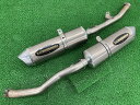 ヨシムラ製ZZ-R1400サイレンサーマフラー左右社外バイク部品ZXT40AZXT40BオーバルコーンチタンサイクロンスリップオンZZRカスタム素材に【中古】