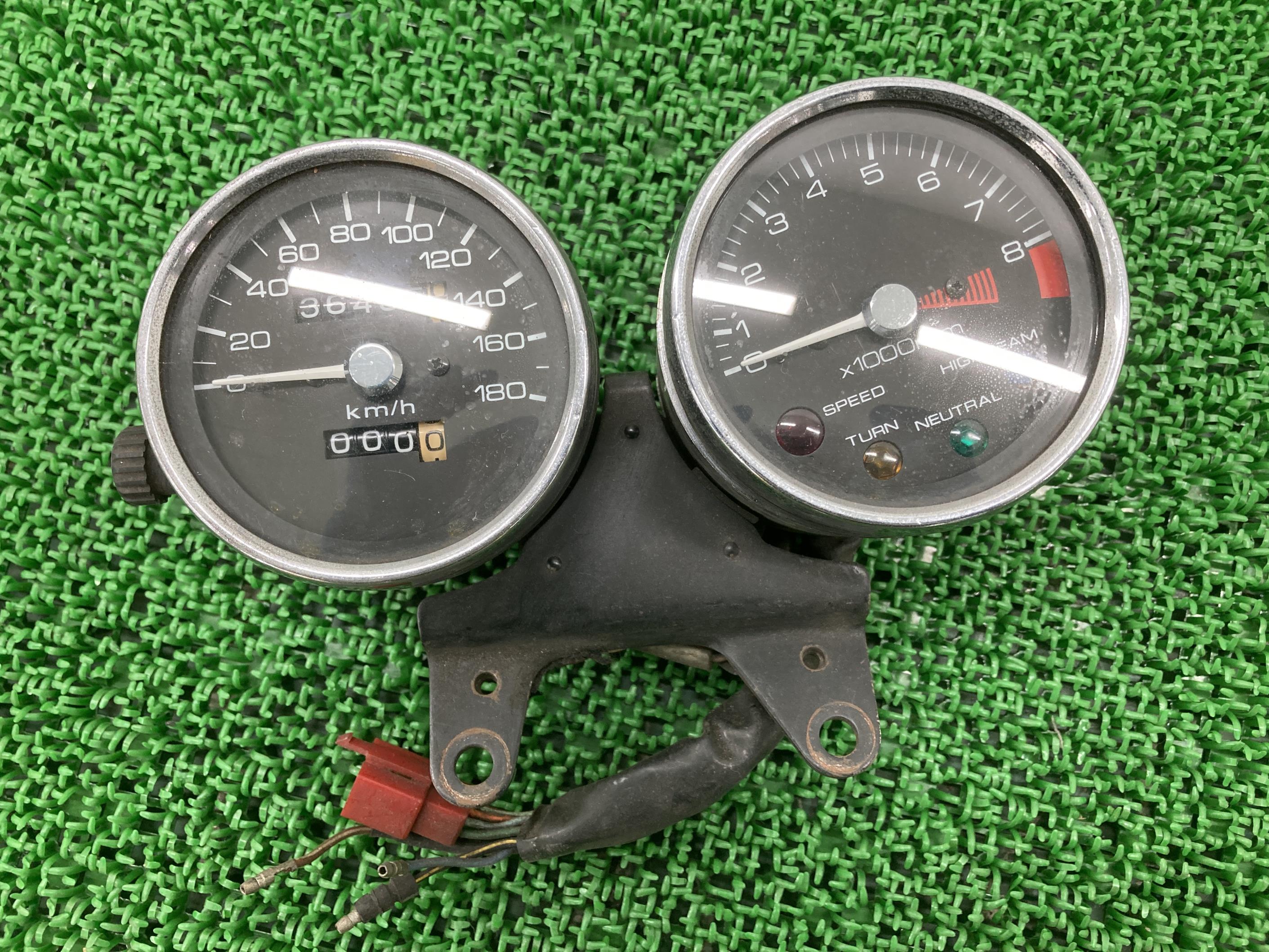 GB400TTメーターホンダ純正バイク部品NC20スピードタコステーカスタム素材に割れ欠け無し車検Genuine【中古】 56
