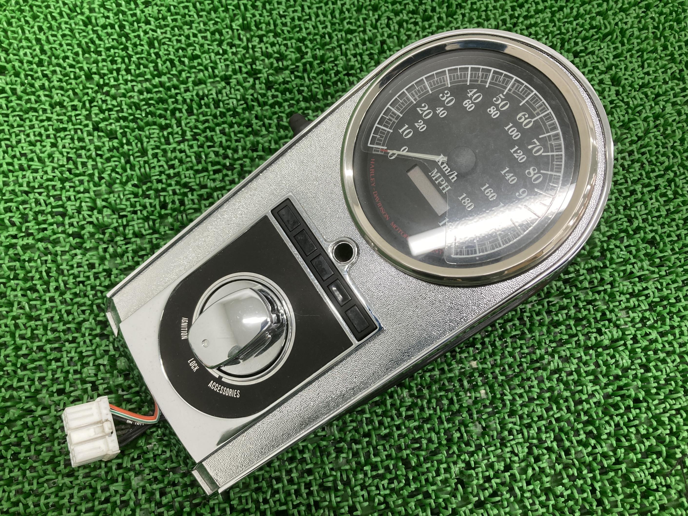 FLSTC1340スピードメーターハーレー純正バイク部品ヘリテイジソフテイルクラシックエボMPHマイル表示メーターケース車検Genuine【中古】 14