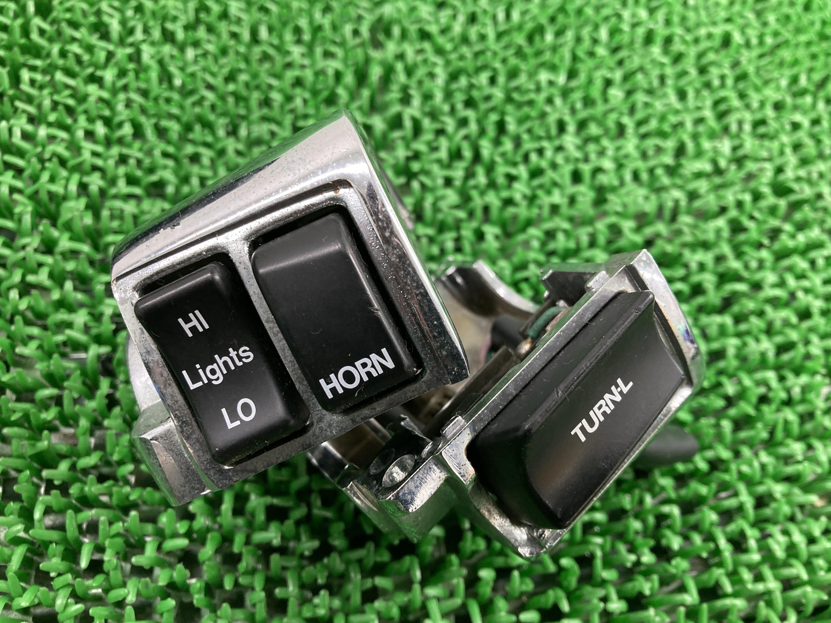 ソフテイルハンドルスイッチ左ハーレー純正バイク部品エボEVO86-95年クローム修復素材に車検Genuine【中古】 29