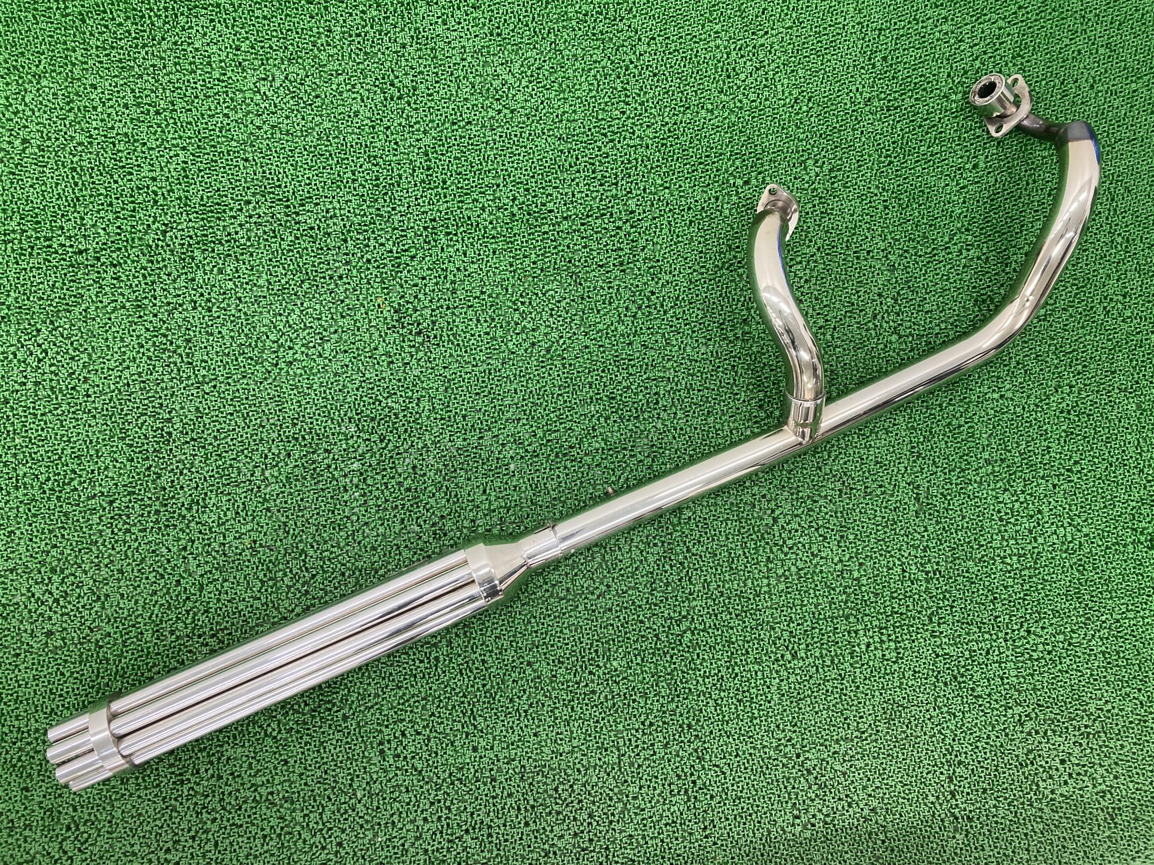 アメリカンドリームス製ドラッグスター400マフラー社外バイク部品2008年式外し4TRVH01Jステン2in1ガトリングマフラーコケキズ無し【中古】 94