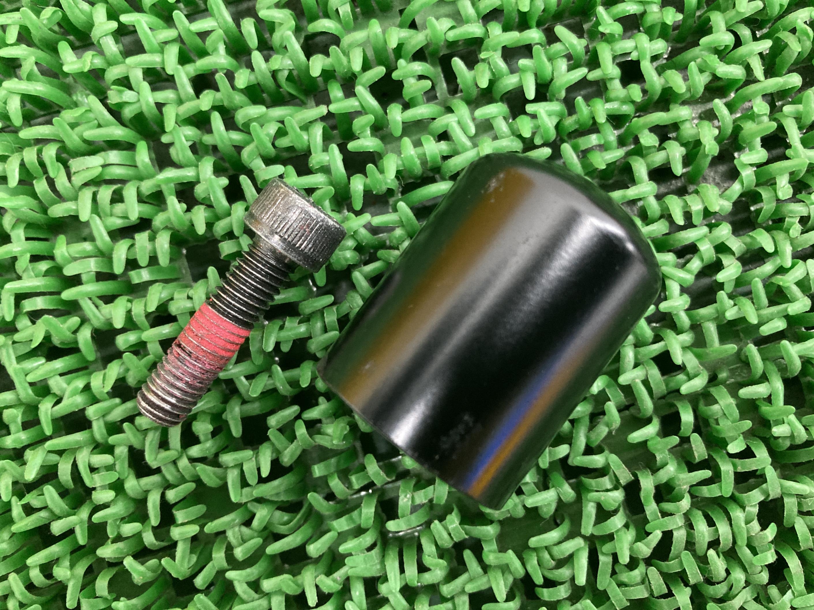 NINJA400ハンドルバーエンド片側カワサキ純正バイク部品EX400Gニンジャ400グリップエンドハンドルウエイトペイント素材に曲がり無し車検Genuine【...