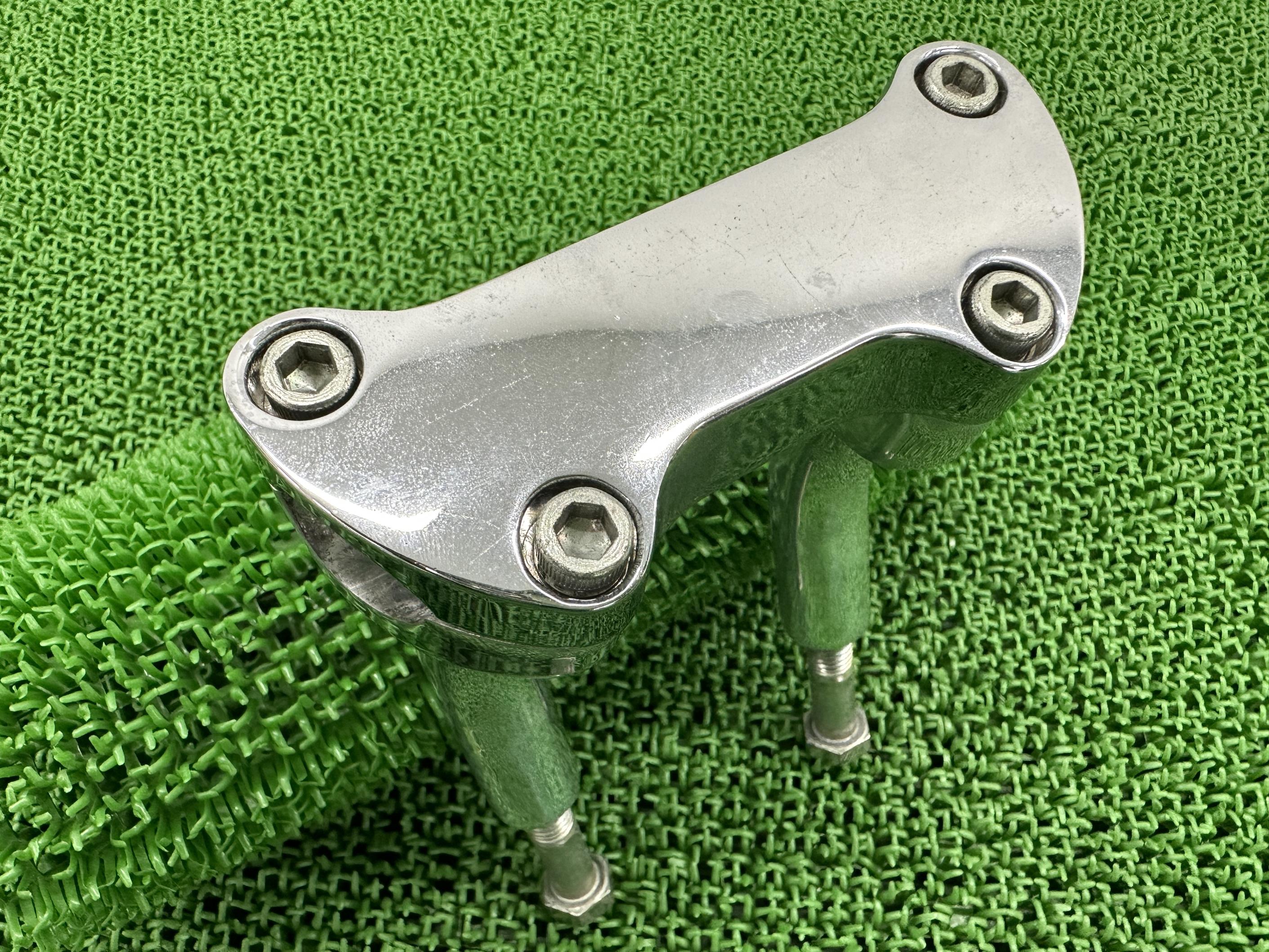 ハーレーハンドルポスト社外バイク部品1インチハンドル用5インチプルバックライザークランプソフテイルスポーツスター曲がり無し【中古】 82