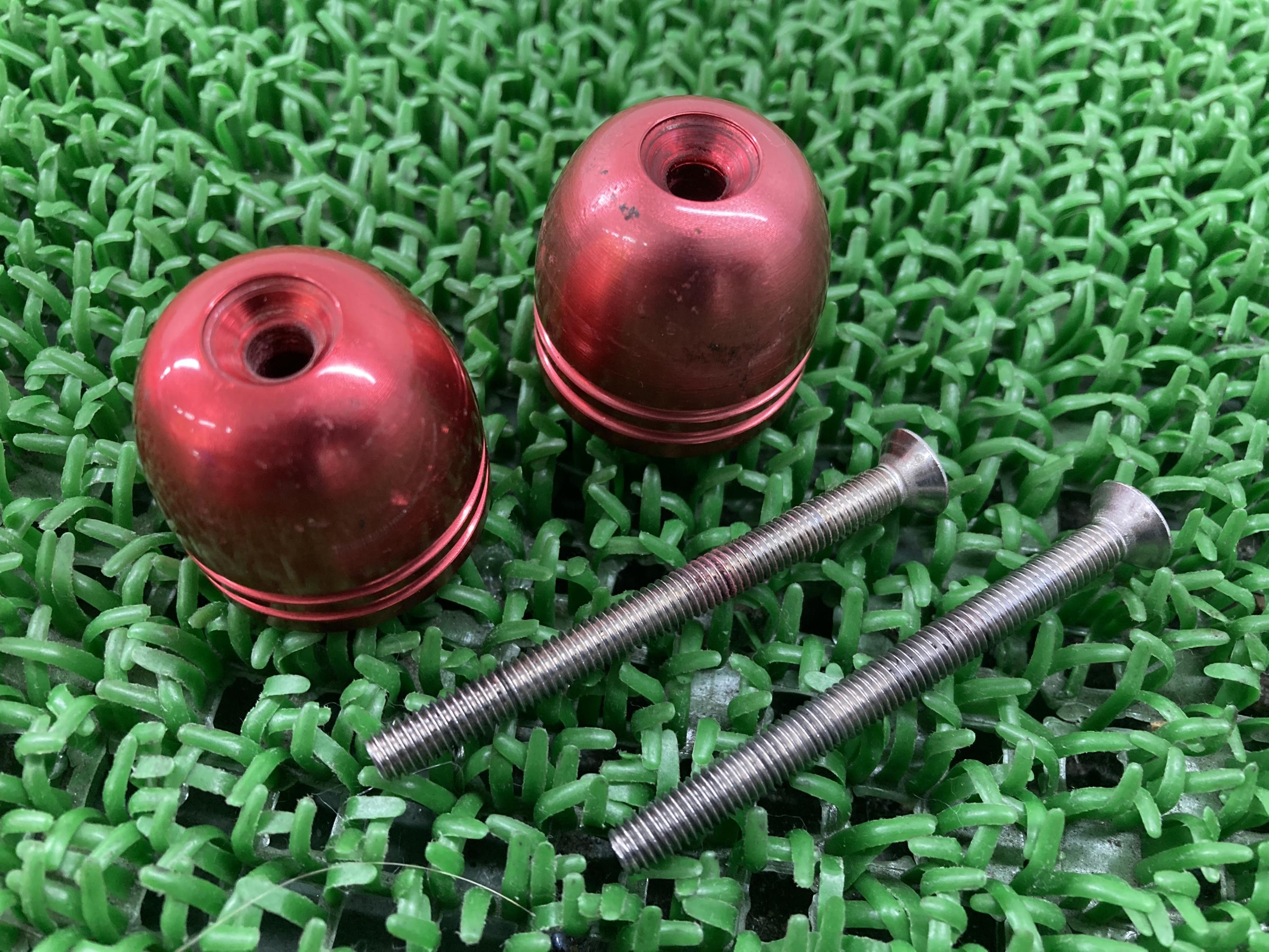 スーパーバイク999749ハンドルバーエンド左右赤M社外バイク部品ドゥカティアルミグリップエンド曲がり無し品薄希少品【中古】 84