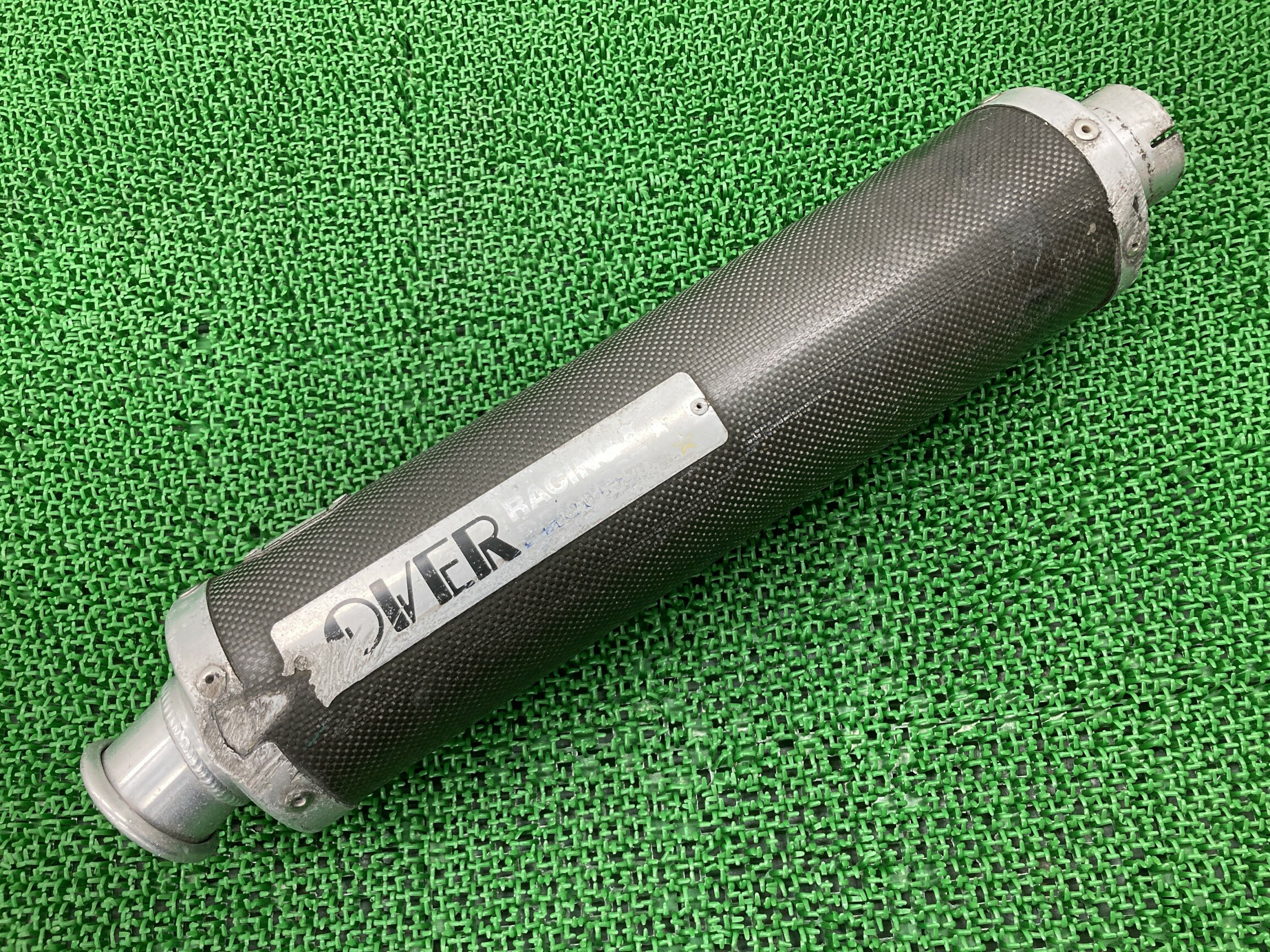 OVER製GSX400Sカタナサイレンサーマフラー社外バイク部品GK77Aオーバー修復素材やカスタム素材に【中古..