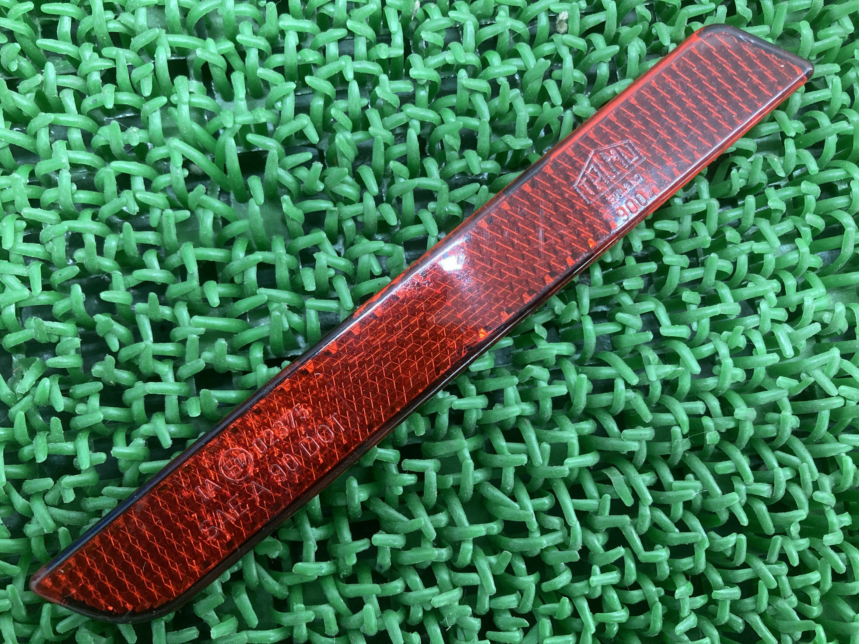 フロントフォークリフレクター 左 赤 ハーレー 純正 バイク 部品 反射板 スポーツスター ダイナ ツーリング ソフテイル 車検 Genuine 【中古】 97