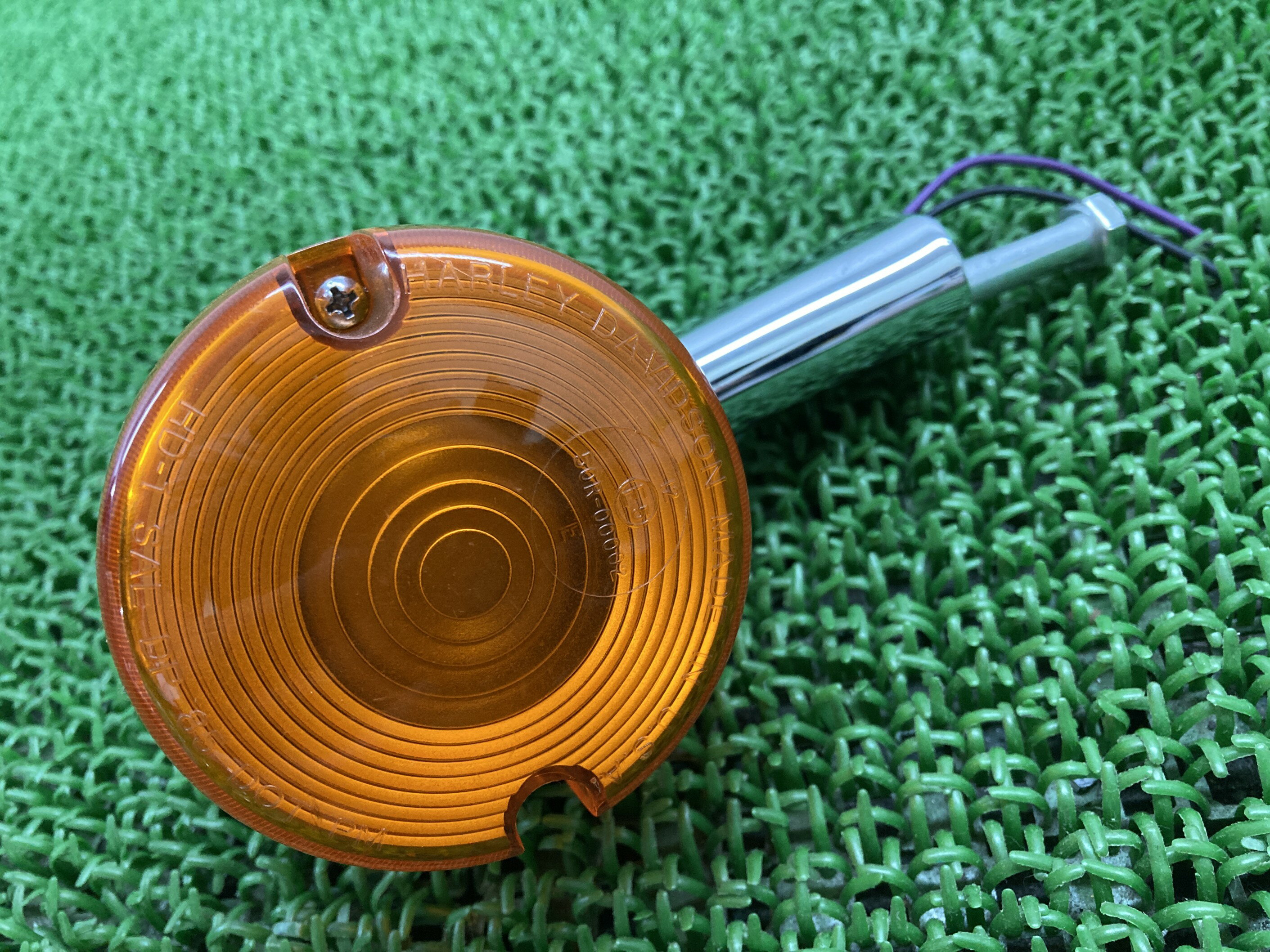 FXSTS1340リアウインカー片側ハーレー純正バイク部品スプリンガーソフテイルエボみかんウインカーステ..