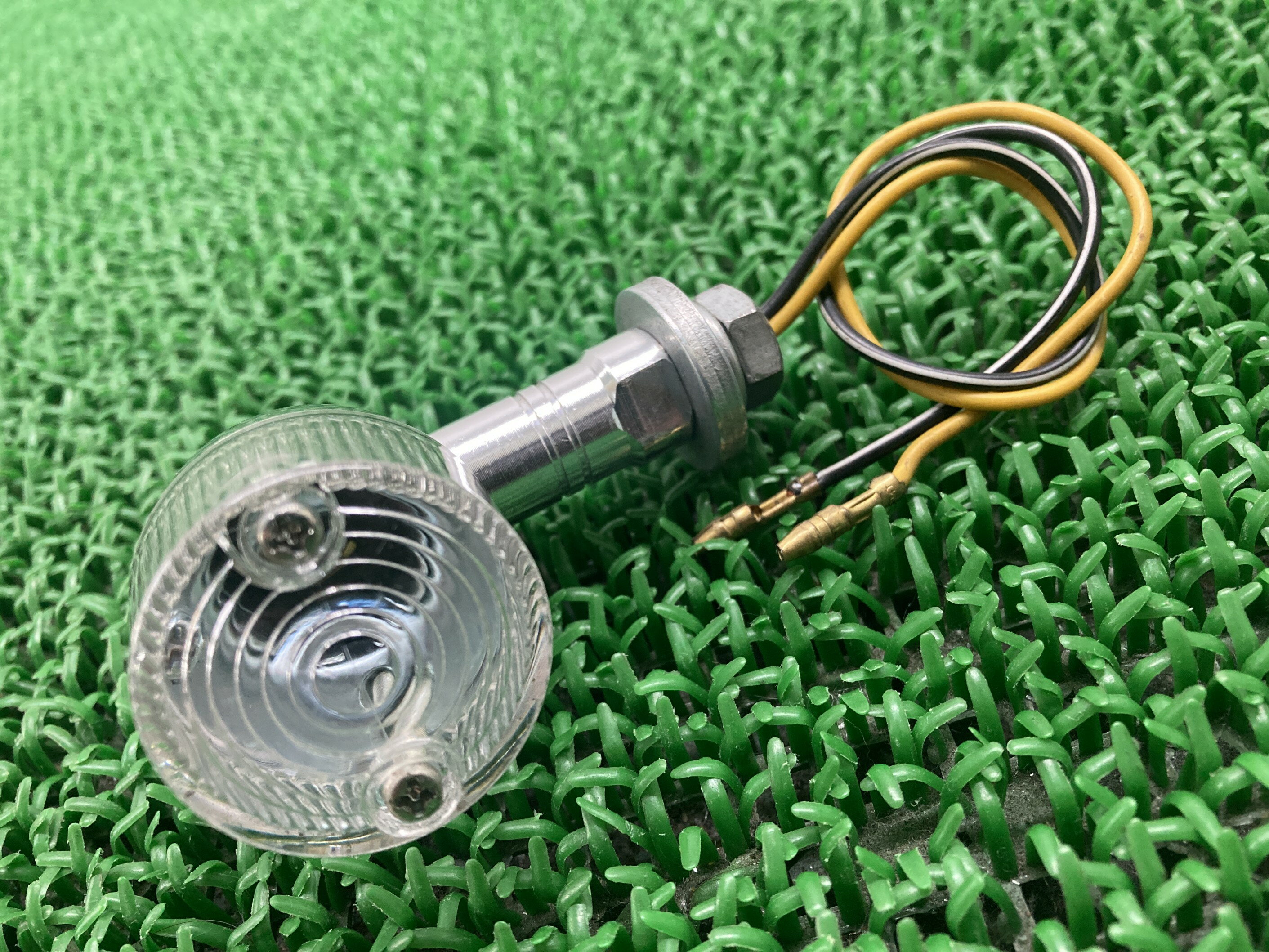 POSH製ウインカー片側社外バイク部品ポッシュミドルマシンドアルミ砲弾クリアドラッグスター【中古】