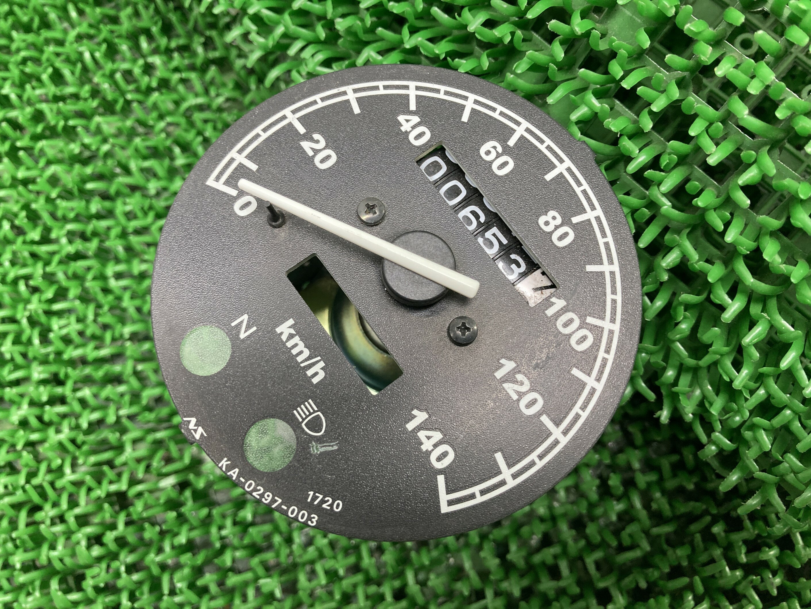 250TR スピードメーター カワサキ 純正 バイク 部品 BJ250F 1720 KA-0297-003 低走行 割れ欠け無し 品薄 車検 Genuine 【中古】 83