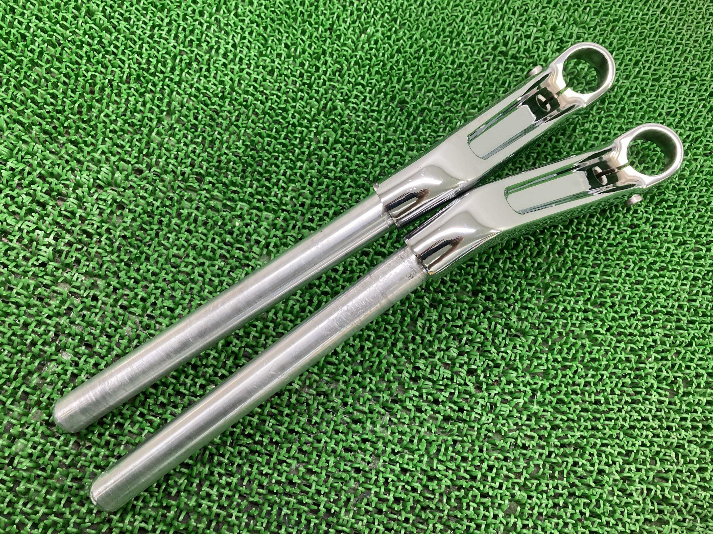 CBX400Fセパレートハンドル左右社外バイク部品NC07VFタイプメッキ35φ高さ210mmカスタム素材に【中古】 18