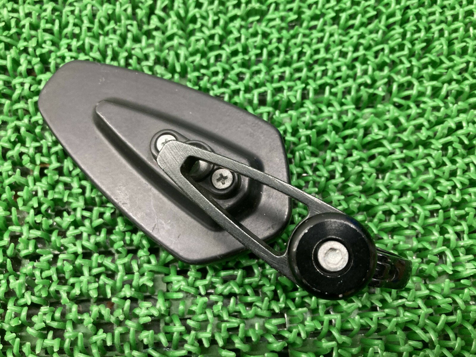 グロム ミラー 片側 社外 バイク 部品 JC61 アルミ バーエンドミラー ブルーレンズ 修復素材に 割れ欠..