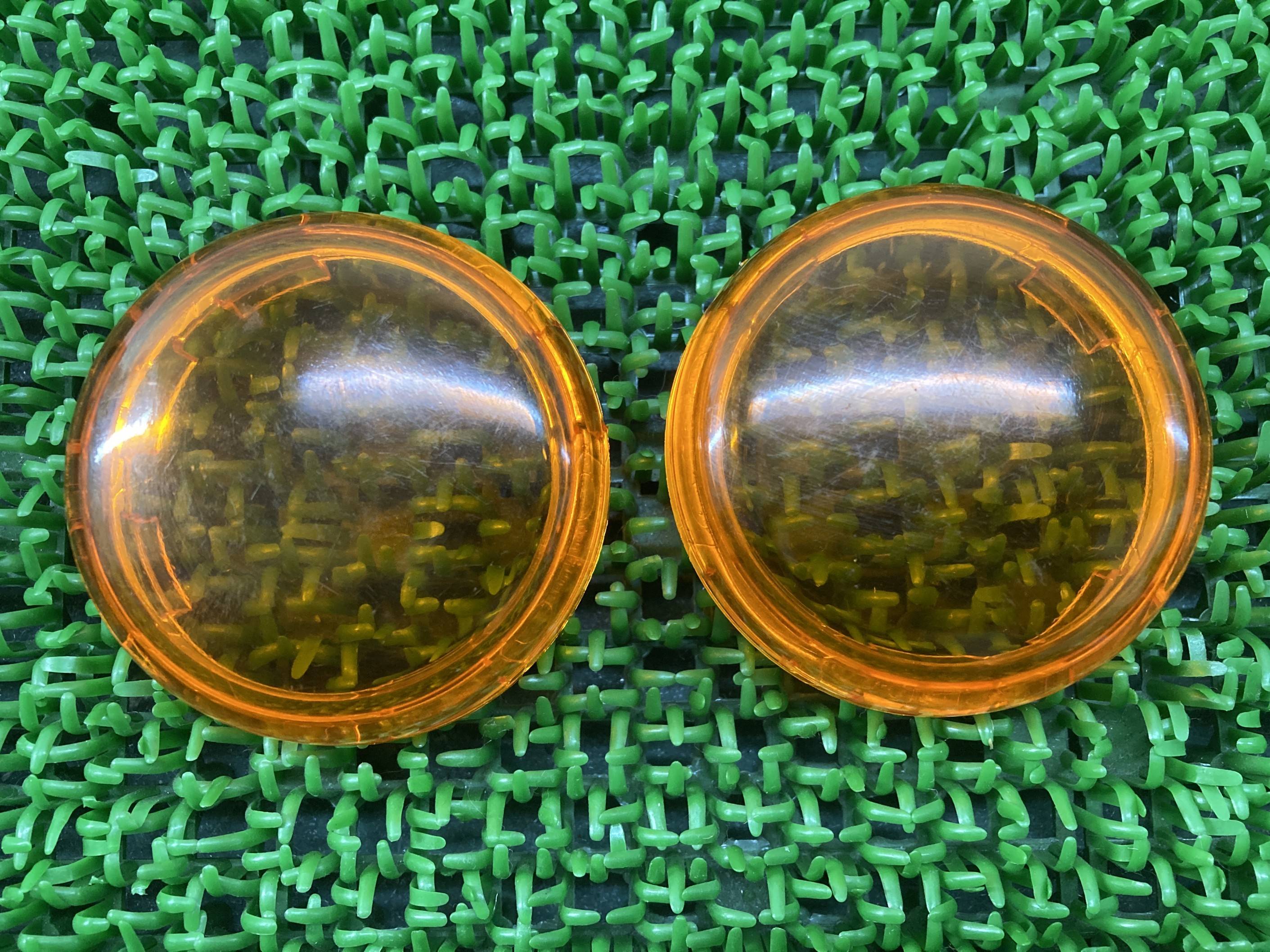 FXSTS ウインカーレンズ 左右 ハーレー 純正 バイク 部品 スプリンガーソフテイル 割れ欠け無し 希少品..