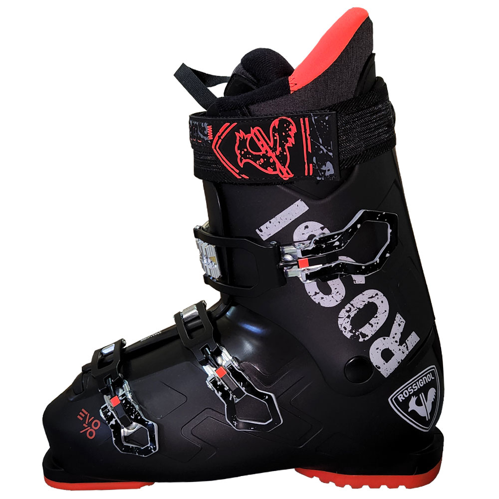 ROSSIGNOL メンズ スキーブーツ 22-23 EVO 70 BLACK RBL8150 大人用 ロシニョール 25.0～33.5 初心者におすすめ ON PISTE【RCP】【メール便不可 宅配便配送】