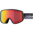 【アウトレット】スノーゴーグル SWANS 23-24 180-MDH P1 SMBK メガネ対応 ミラー ダブルレンズ ヘルメット対応 スキー スノーボード ...