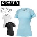 CRAFT クラフト レディース 半袖 1901376 Concept Piece アクア ホワイト ブラック ランニングギア ゴルフ 登山 UVカット 【DM...