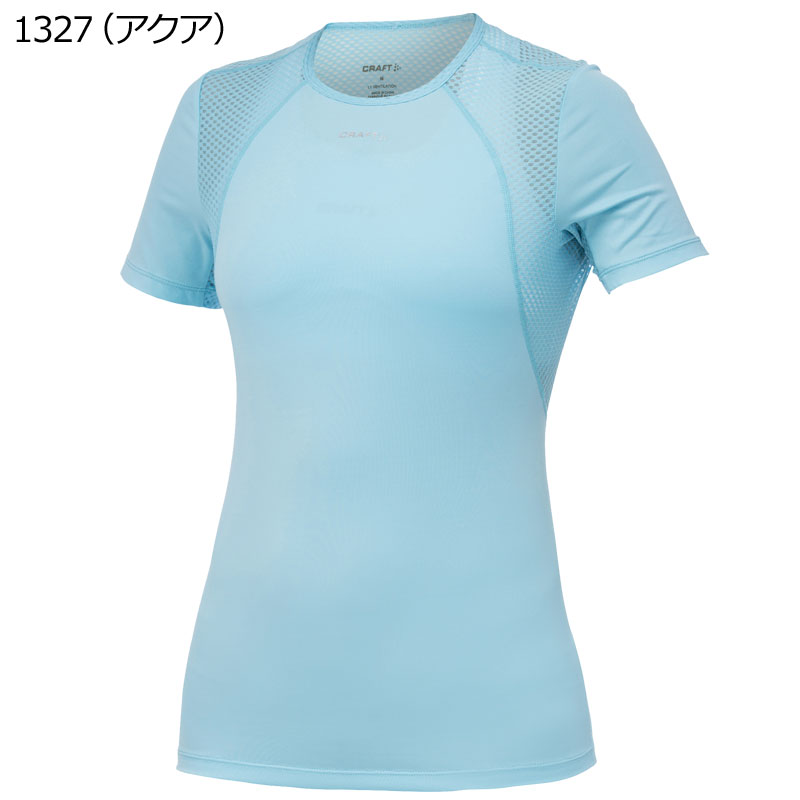 CRAFT クラフト レディース 半袖 1901376 Concept Piece アクア ホワイト ブラック ランニングギア ゴルフ 登山 UVカット 【DM便(旧メール便)・ネコポス・ゆうパケット対応】【コンビニ受取対応商品】